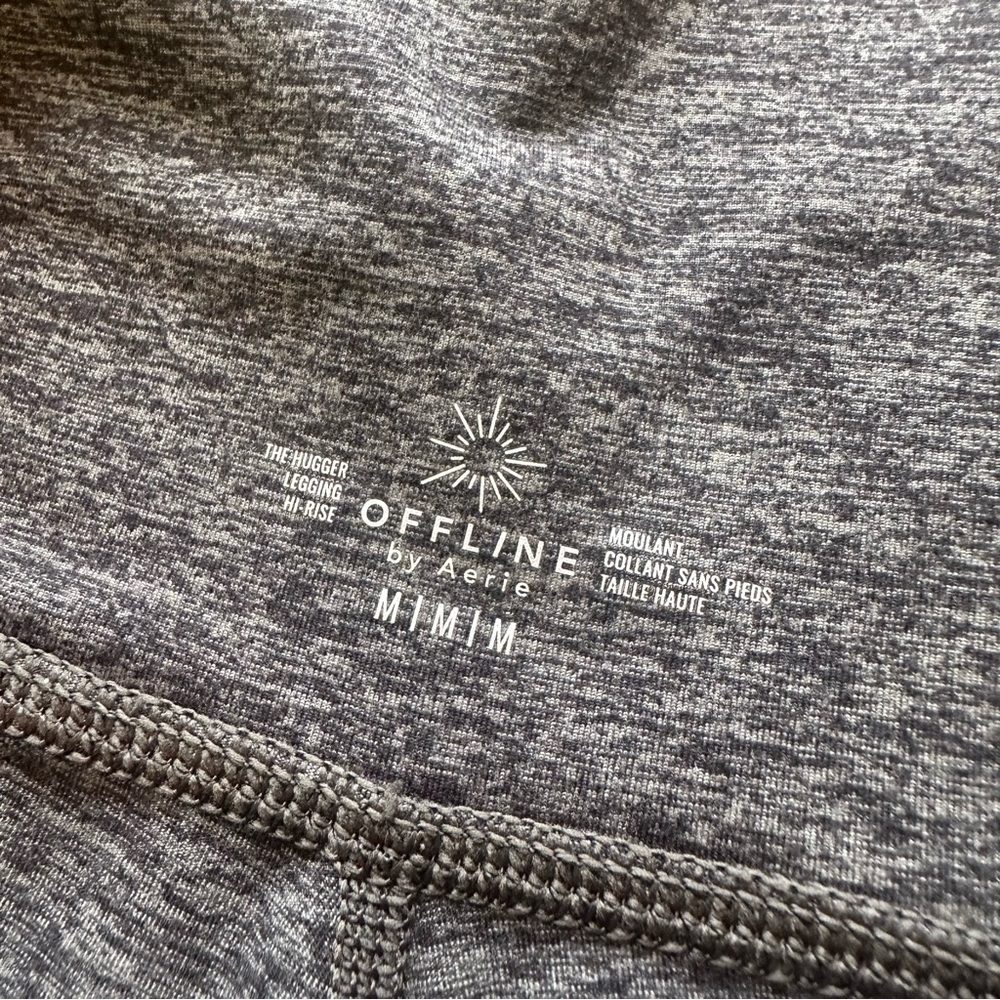 Offline By Aerie The Hugger Legging Hi-Rise Dark Gray Size M Medium Pockets - Picture 4 of 9